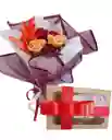 Ramo De Rosas Amatista Con Chocolates