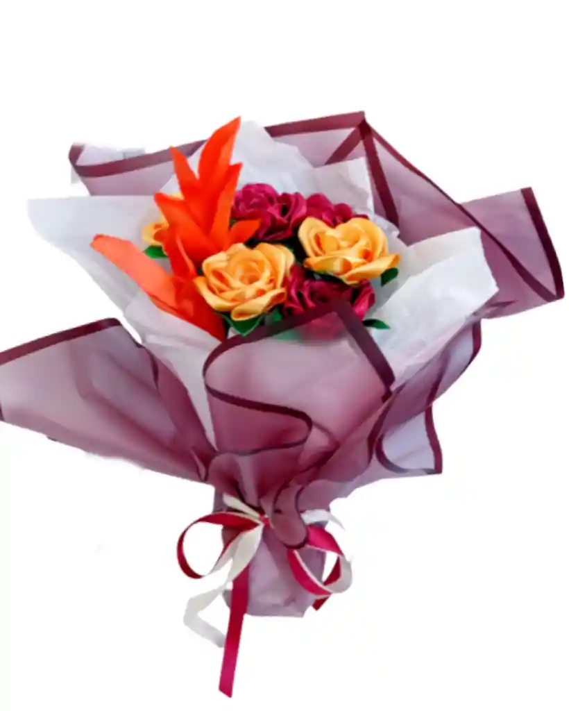 Ramo De Rosas Amatista Con Chocolates