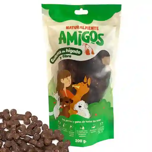 Amigos Galletas De Higado Y Fibra Natural Snacks Para Perros 80 G