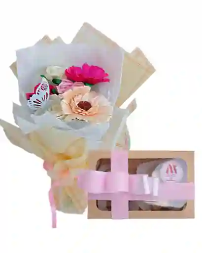 Ramo De Rosas Y Gerberas Con Chocolates