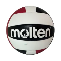 Balón De Voleibol #5 Playa-molten Suave Al Tacto Ms500/ Blanco-rojo-negro-br