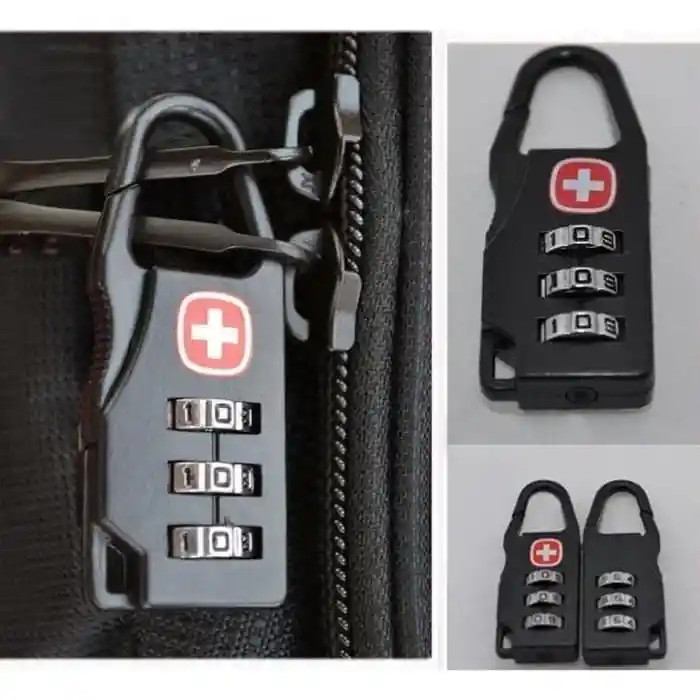 2x Candado Portatil De Clave Locker Baul Maleta Equipaje Viaje Deposito