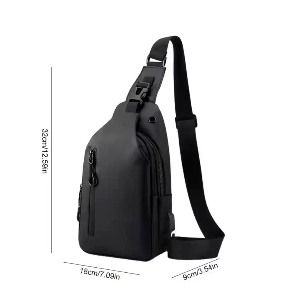 Bolso Bandolera Impermeable Antirrobo Con Usb Mochila