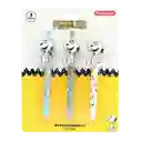 Set 3 Boligrafos Esferos X3 Und Snopy