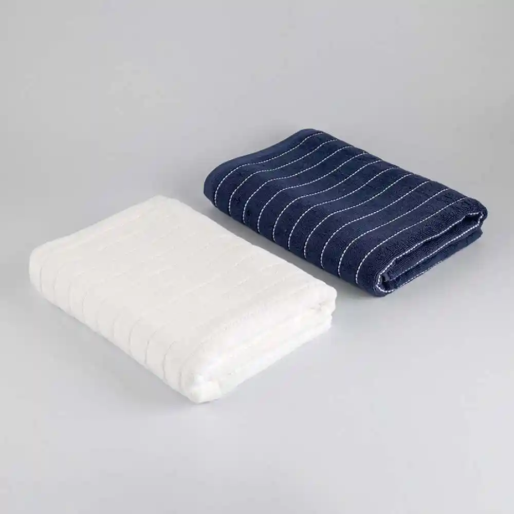 Toalla Expressions Set X 2 Und Magestic 70x140cm Azul Oscuro 600 Gr