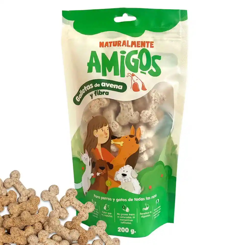 Amigos Galletas De Avena Y Fibra Natural Para Perros 200 G