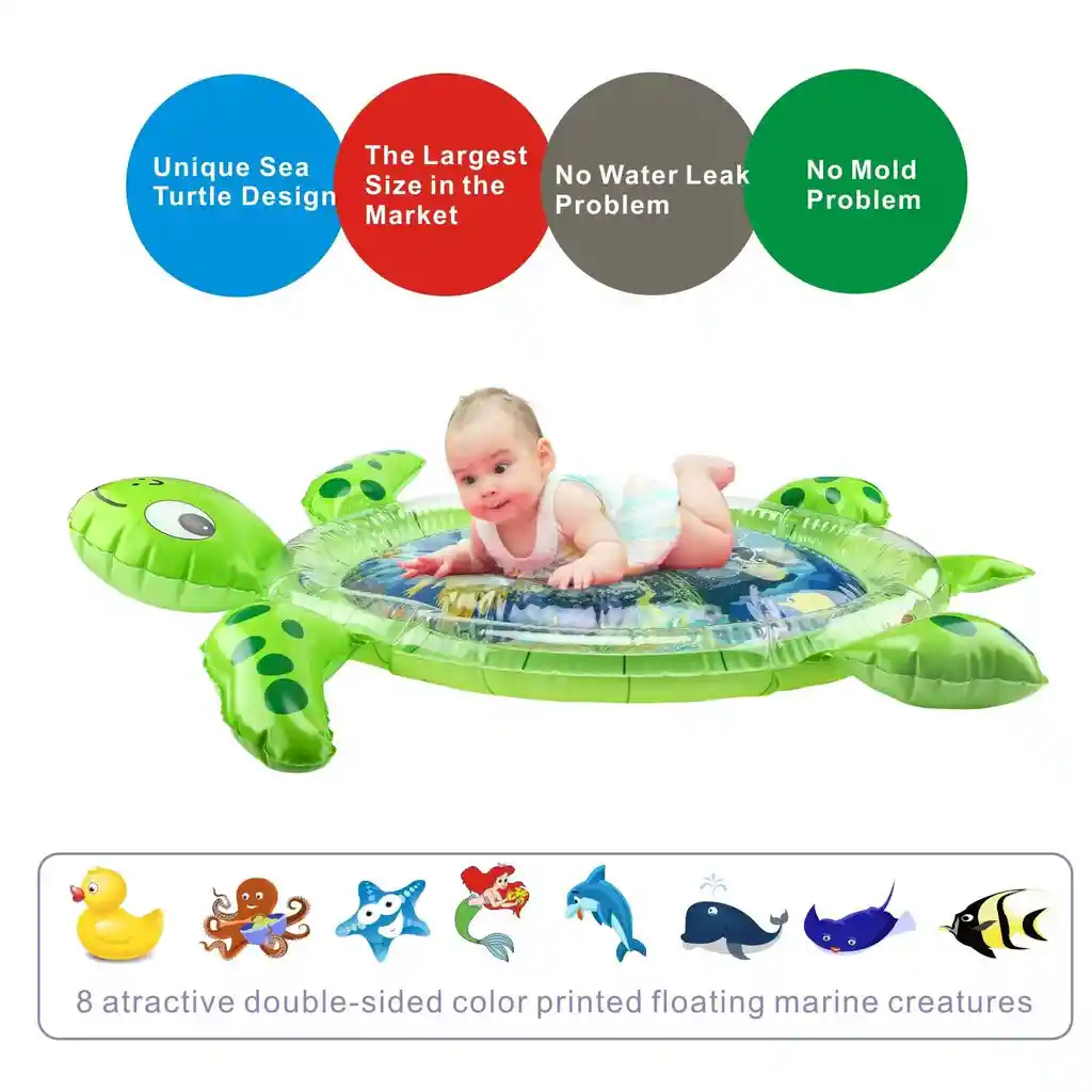 Tapete Sensorial De Agua Tortuga Para Niños Nuevo