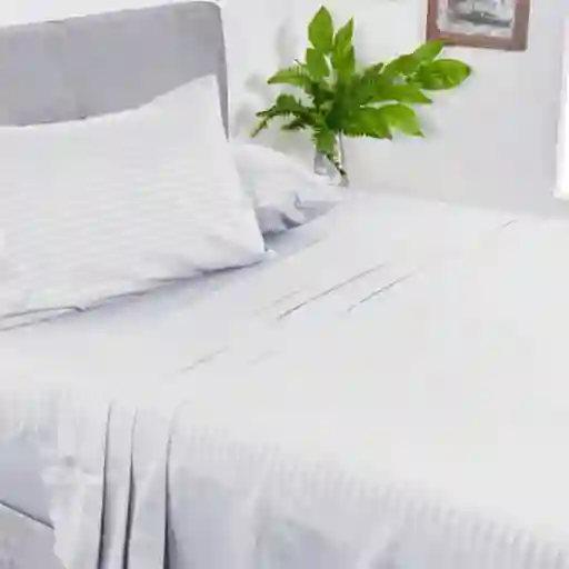 Sabana Embozada Blanca Cama 1 Metro