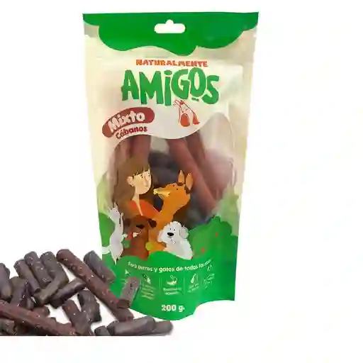 Amigos Mixto De Cabanos De Carne Deshidratada Y Natural Snacks Para Perros Y Gatos 200 G
