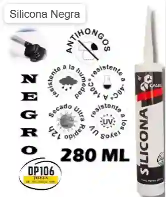 Silicona Negra Multiusos / Para Vidrio Aluminios Puertas Y Ventanas