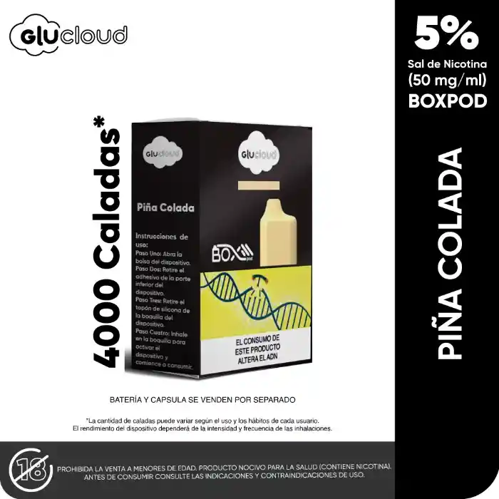 Pod Box Glucloud 4000puff - Piña Colada