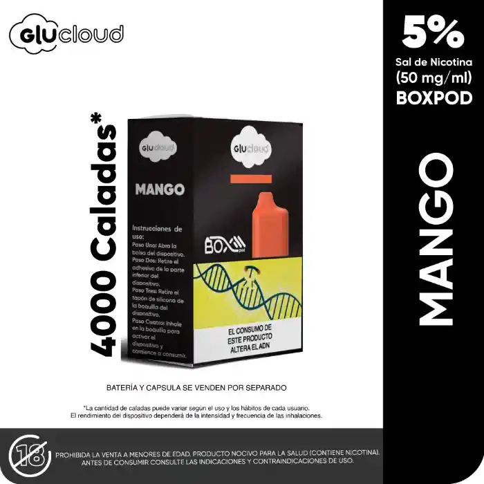 Pod Box Glucloud 4000puff - Mango