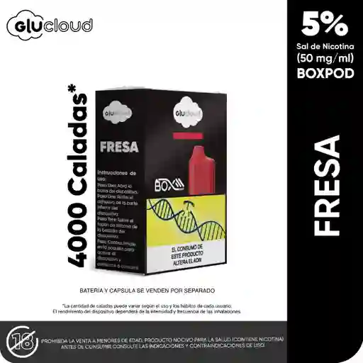 Pod Box Glucloud 4000puff - Fresa