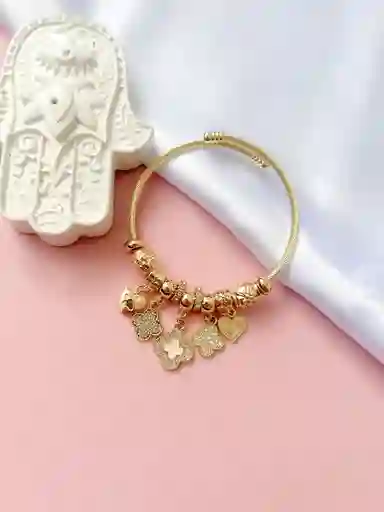 Pulsera Estilo Pandora, Dije Trebol