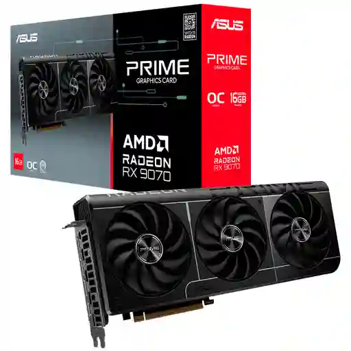 Tarjeta De Vídeo Asus Prime Amd Radeon Rx 9070 Oc Gddr6 16gb