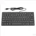 Mini Teclado Usb Slim Alambrico K1000 Negro Sin Teclado Numerico