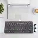 Mini Teclado Usb Slim Alambrico K1000 Negro Sin Teclado Numerico