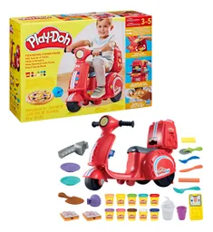 Play-doh Moto Scooter Repartidora De Pizzas Color Rojo