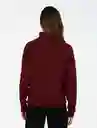Suéter Para Mujer Trenzado Tejido Con Cremallera - The Narrow Vino