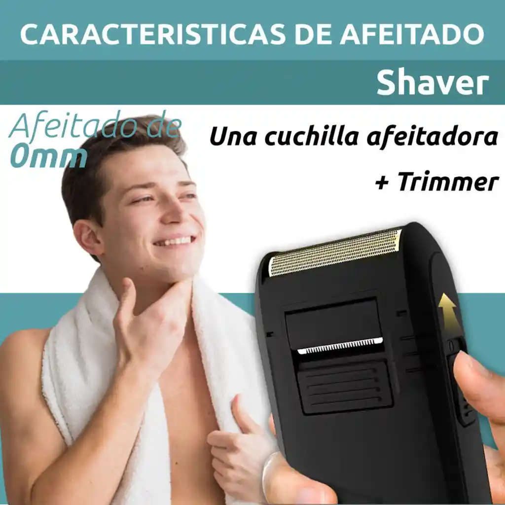 Maquina Afeitar Shaver Electrica 2 En 1 Patillera Vgr