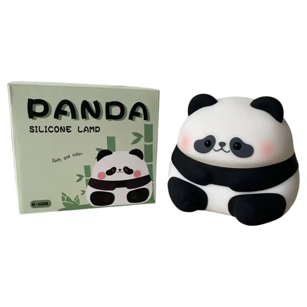 Lampara De Silicona De Panda Con Led Recargable