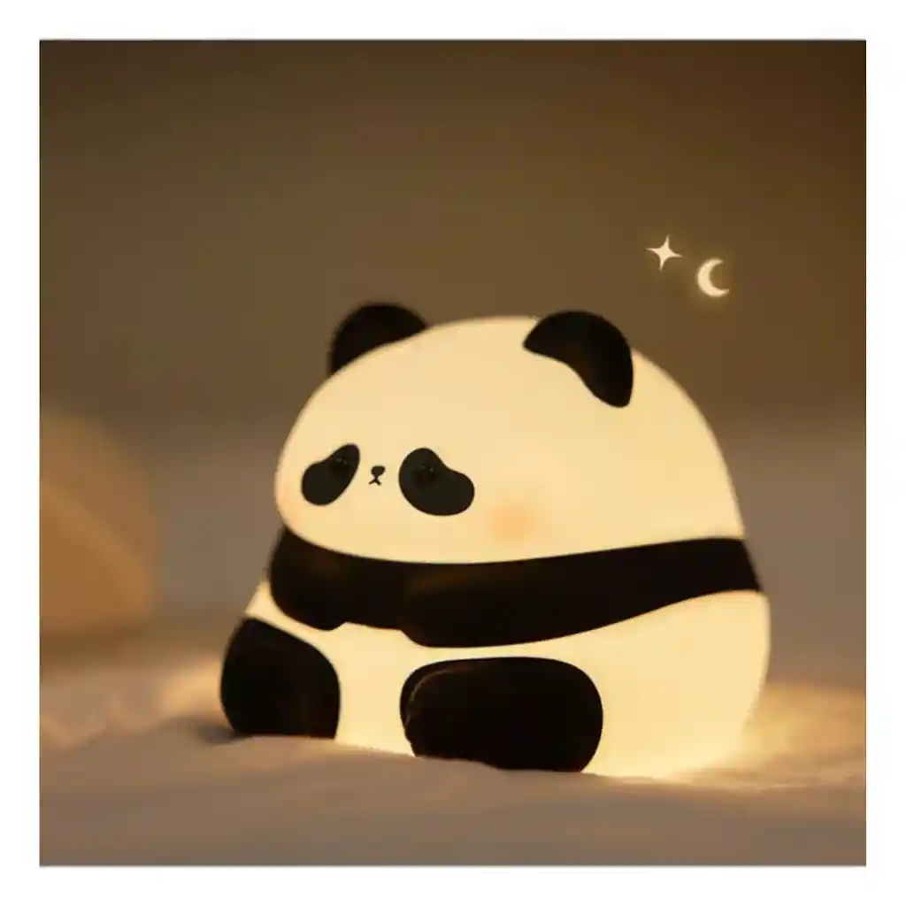 Lampara De Silicona De Panda Con Led Recargable