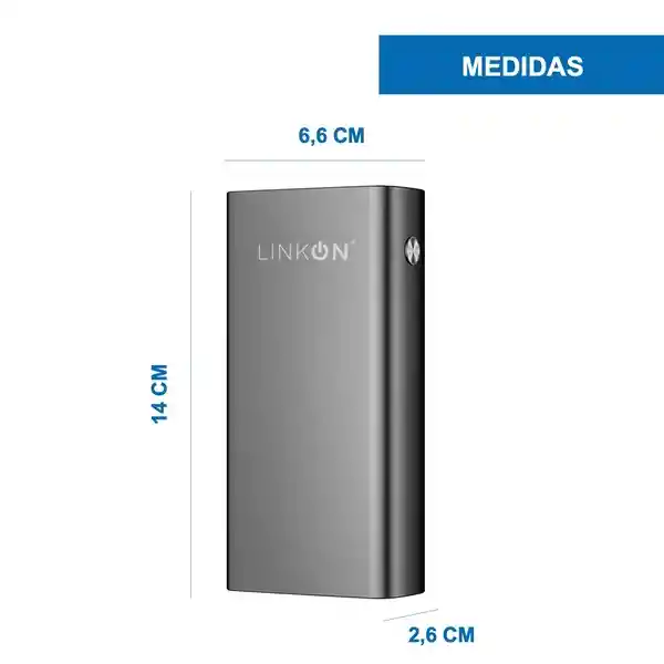 Batería Externa Power Bank 20000 Mah 74w Linkon Carga Rápida