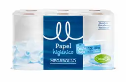 Papel Higiénico Megarollo Triple Hoja Carulla