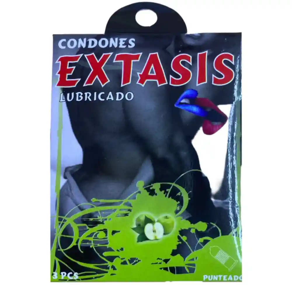 Caja Condones Lubricados Y Saborizados Marca Extasis