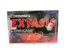 Caja Condones Lubricados Y Saborizados Marca Extasis