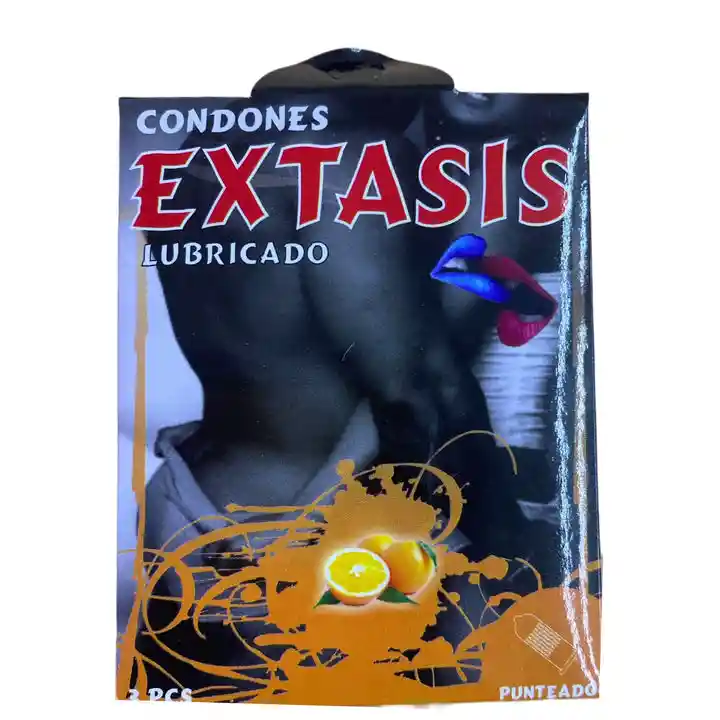 Caja Condones Lubricados Y Saborizados Marca Extasis