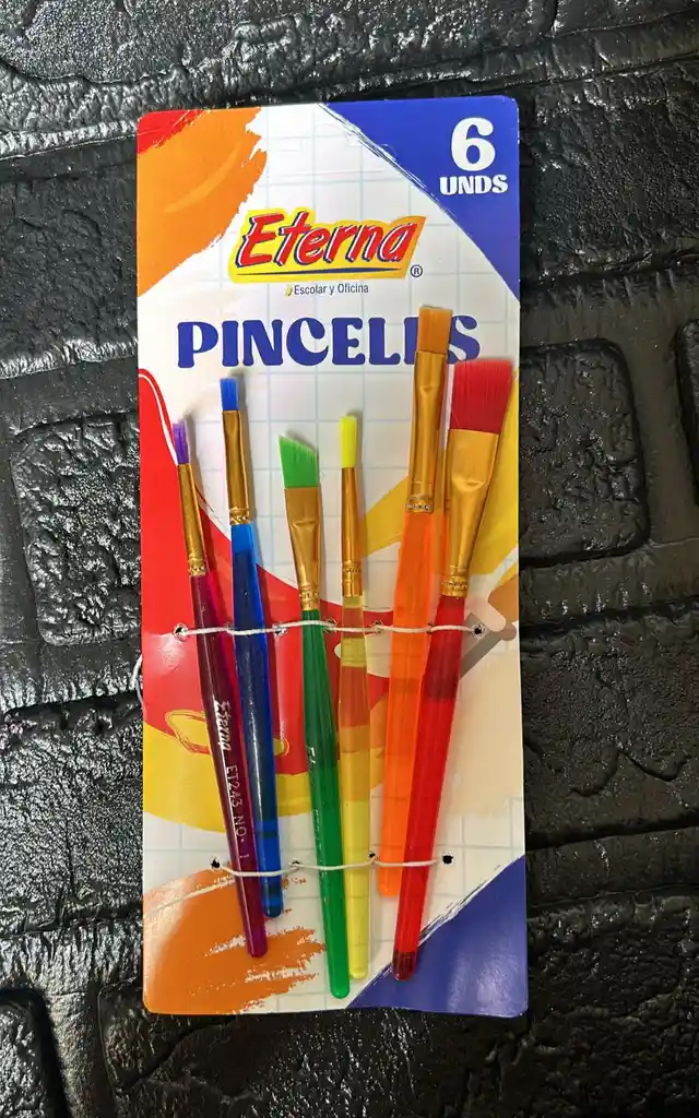 Pinceles Eterna Neon X6 Unidades