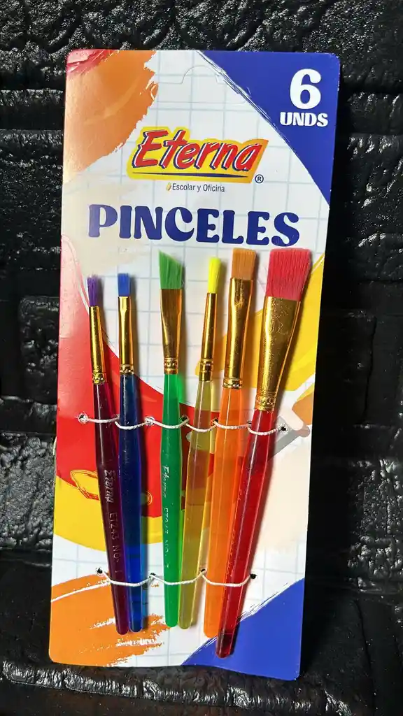 Pinceles Eterna Neon X6 Unidades