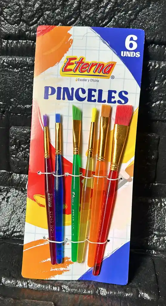 Pinceles Eterna Neon X6 Unidades
