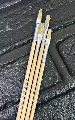 Pincel Plano Madera #2