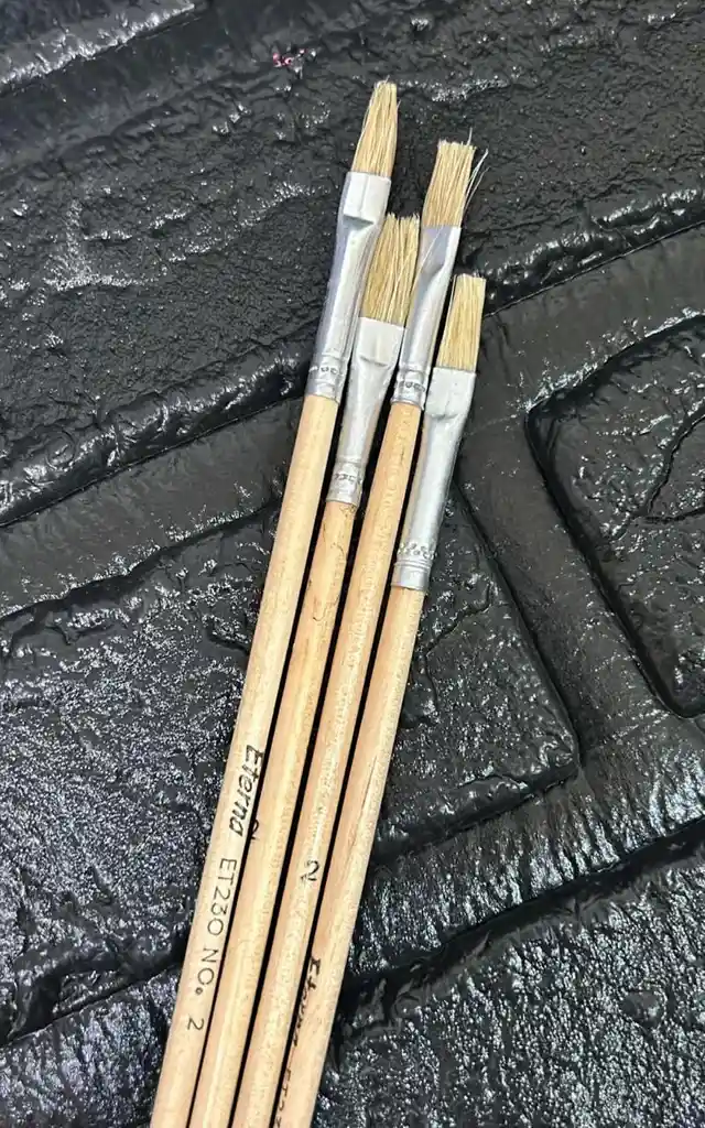 Pincel Plano Madera #2
