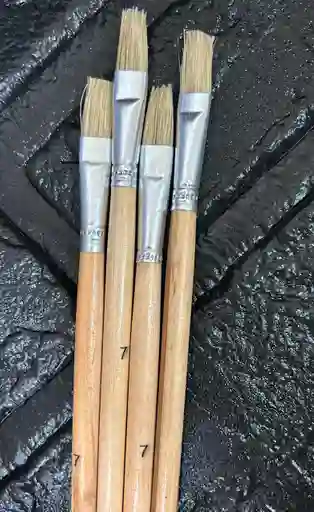 Pincel Plano Madera #7