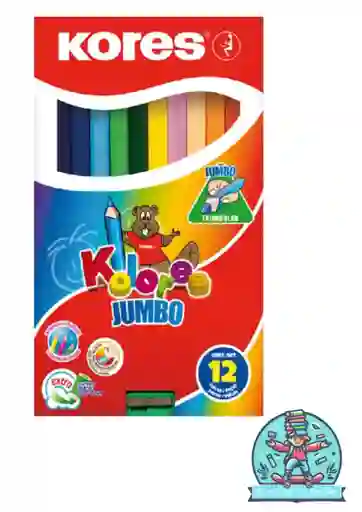 Colores Kores Jumbo X 12 Triangular