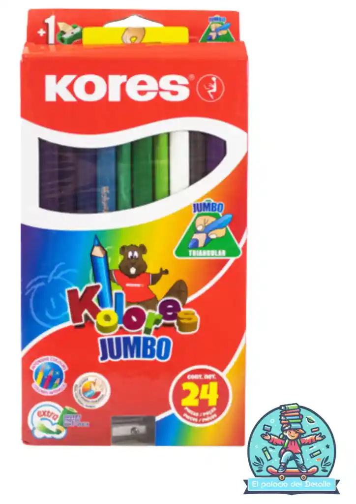 Colores Kores Jumbo X 24 Triangular