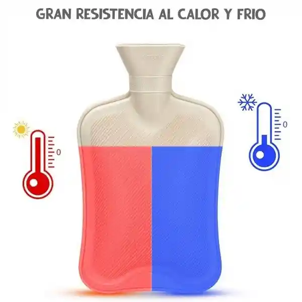 Bolsa Térmica De Agua Caliente 1 Litro Con Forro Caliente Fría Compresa Terapia