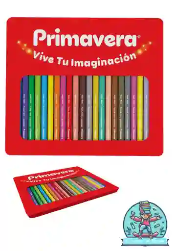 Colores Primavera Caja Metalica Roja X 24