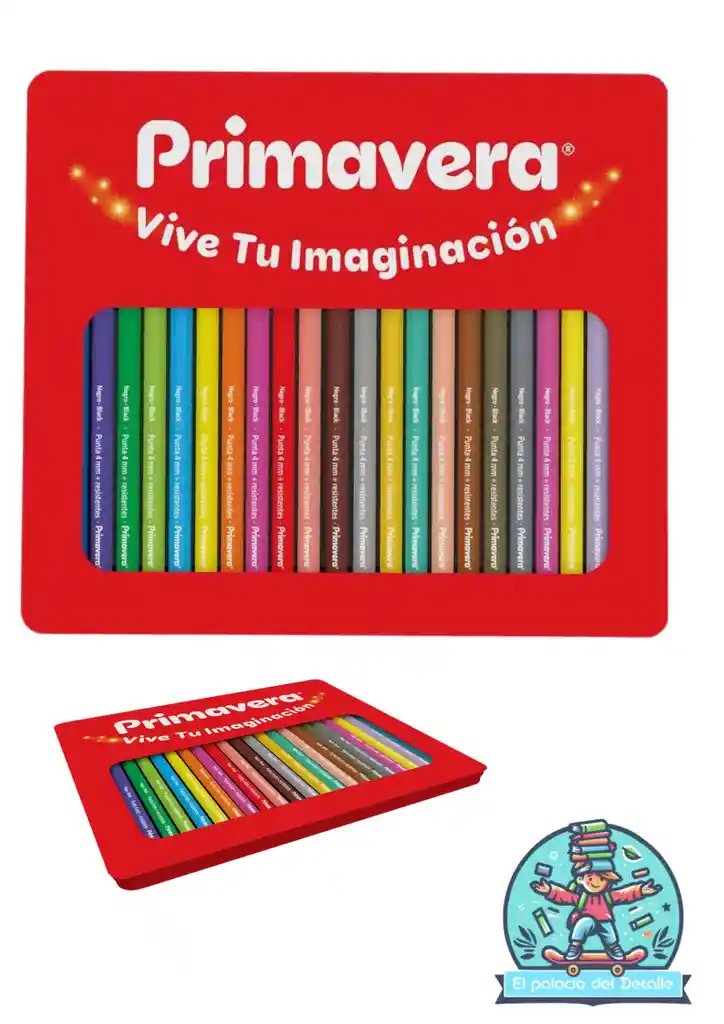 Colores Primavera Caja Metalica Roja X 24