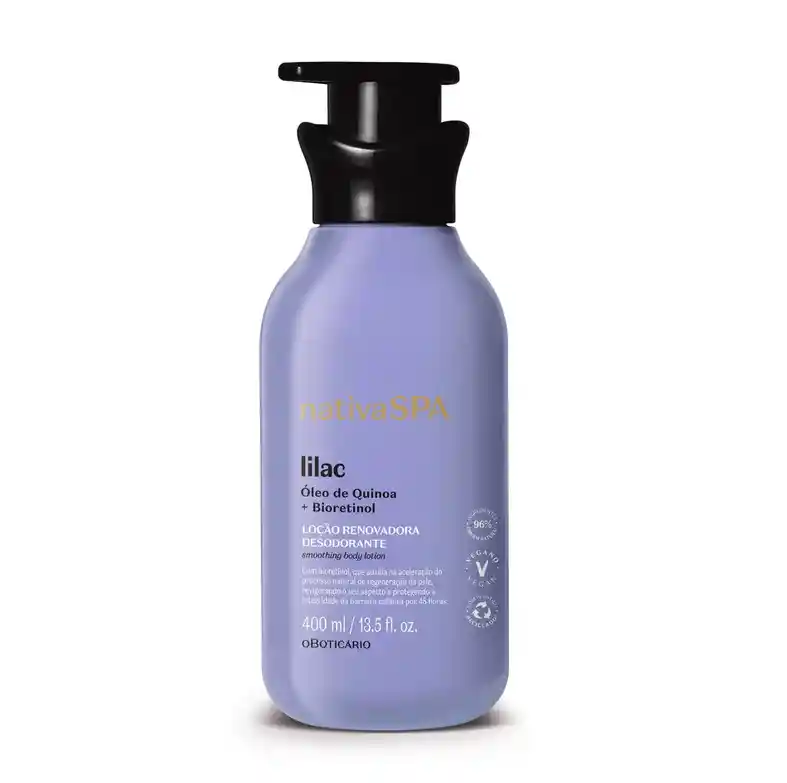 Loción Hidratante Corporal Lila 400ml Nativa Spa