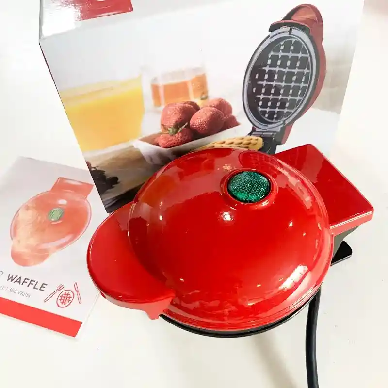Mini Waflera Universal Roja Antiadherente Color Rojo Nuevo