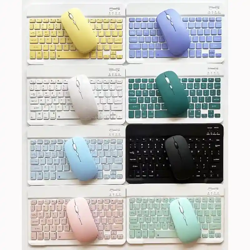 Teclado Bluetooth Kit Mouse Y Teclado Keyboard Nuevo Verde