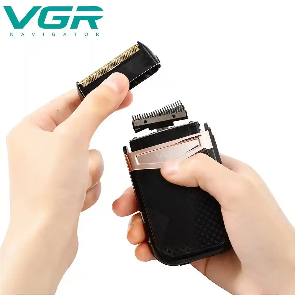 Afeitadora Shaver Corta Barba Calvo Vgr V-331 Recargable