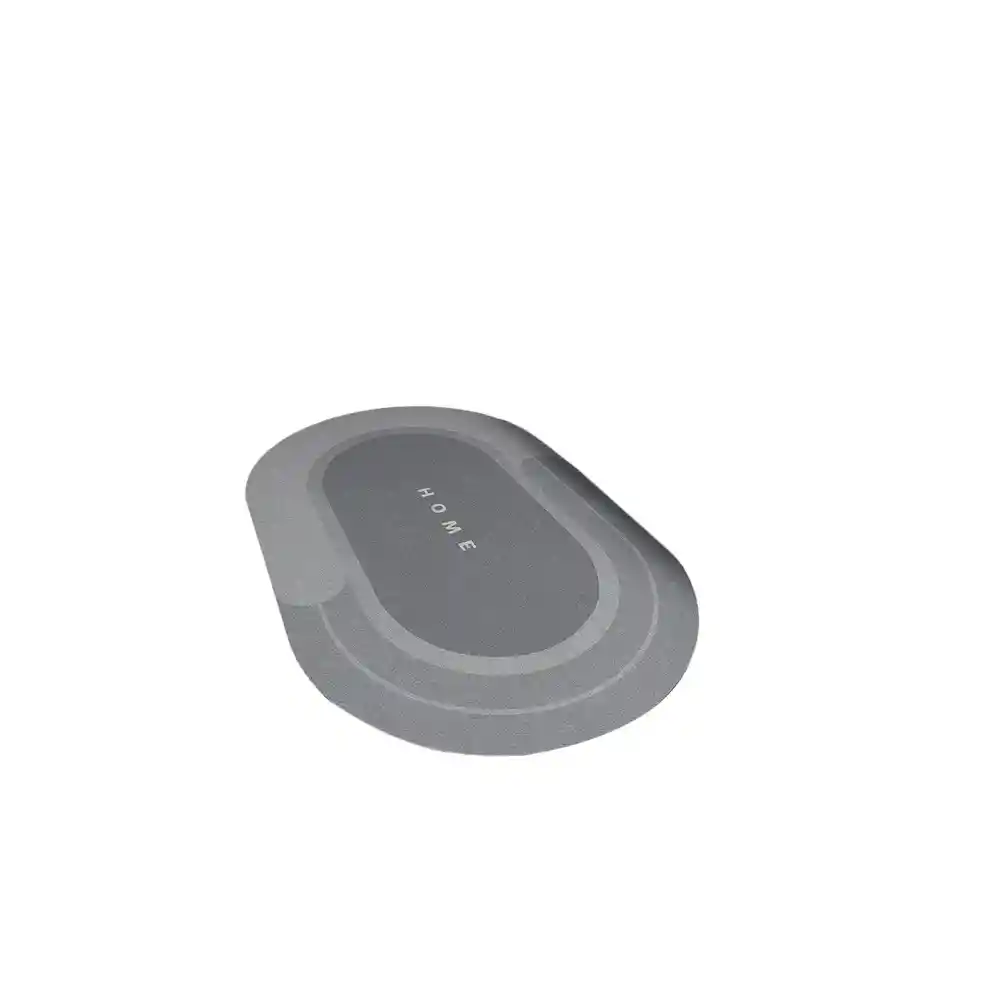 Tapete De Baño Ultra Absorbente Antideslizante Color Oval Gray L As Described