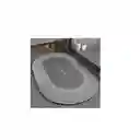 Tapete De Baño Ultra Absorbente Antideslizante Color Oval Gray L As Described