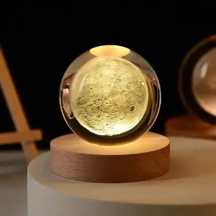 Lámpara Luna 3d Trae El Encanto Del Universo A Tu Hogar
