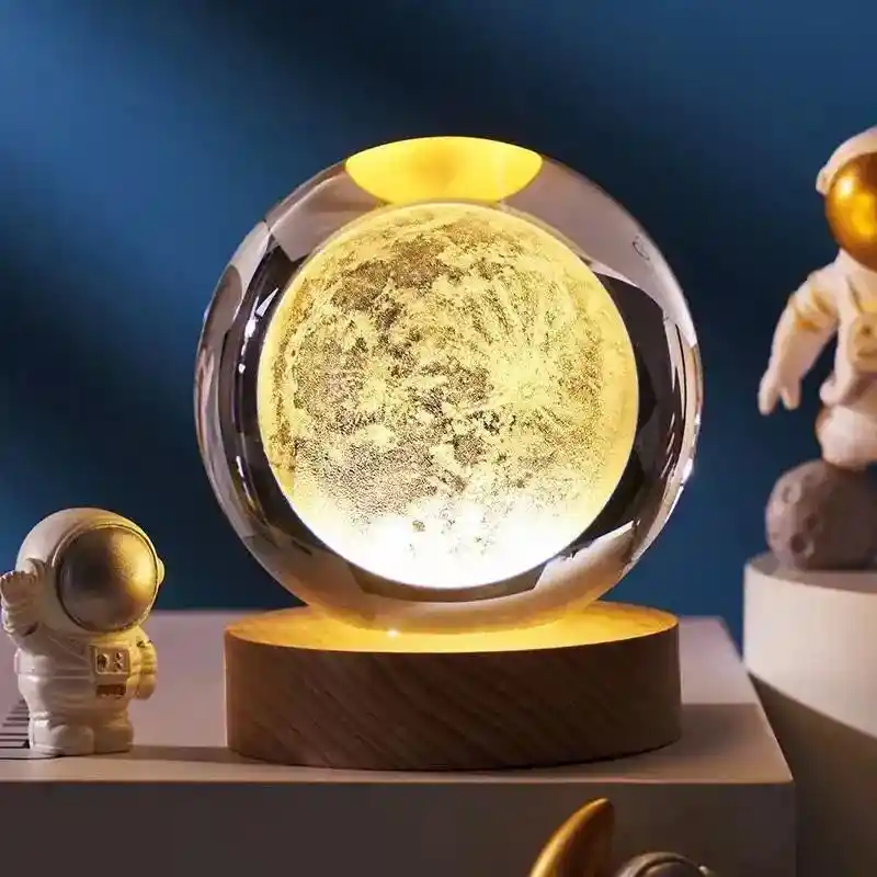 Lámpara Luna 3d Trae El Encanto Del Universo A Tu Hogar